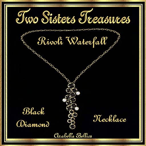 TST - RIVOLI WATERFALL BLACK DIAMOND NECKLACE YG