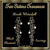 TST - RIVOLI WATERFALL BLACK DIAMOND EARRINGS YG