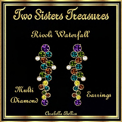 TST - RIVOLI WATERFALL MULTI DIAMOND EARRINGS YG