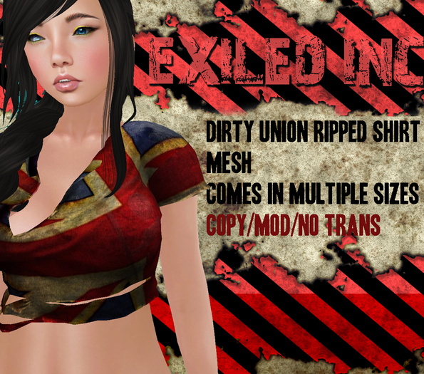 [Exiled Inc.] Dirty Union Ripped Top [MESH]