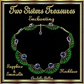 TST - ENCHANTING FAN SAPPHIRE EMERALD NECKLACE YG