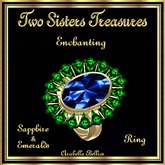 TST - ENCHANTING FAN SAPPHIRE EMERALD RING YG