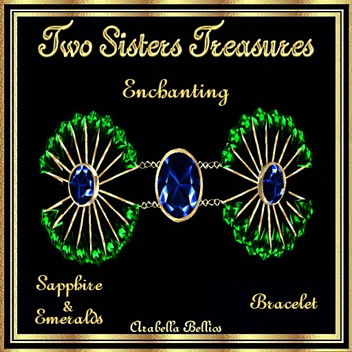 TST - ENCHANTING FAN SAPPHIRE EMERALD BRACELET YG