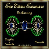 TST - ENCHANTING FAN SAPPHIRE EMERALD BRACELET YG