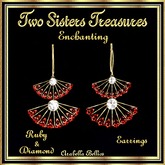 TST - ENCHANTING FAN RUBY DIAMOND EARRINGS YG