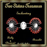 TST - ENCHANTING FAN RUBY DIAMOND BRACELET SILVER