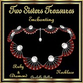 TST - ENCHANTING FAN RUBY DIAMOND NECKLACE SILVER