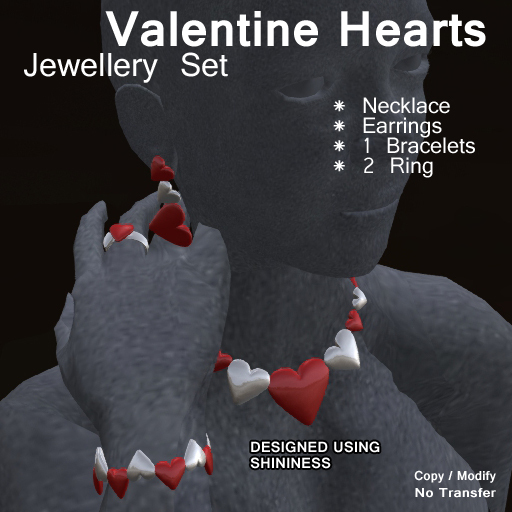 Valentine Hearts - Jewellery Set