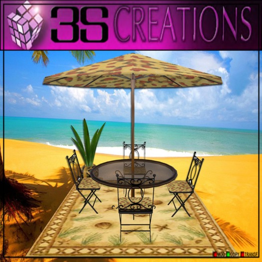 ..::3SC Tropical Patio Set (Cast Iron)::..