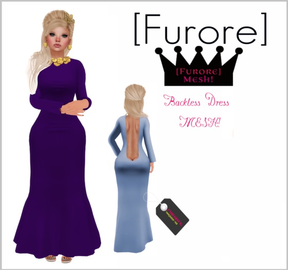 [Furore] Backless Dress *Dark Violet*