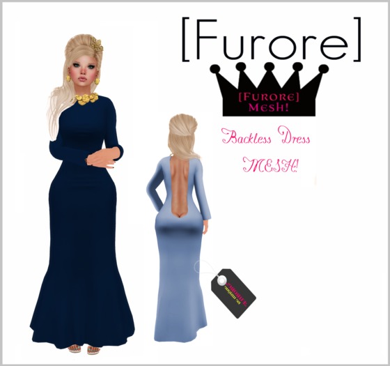 [Furore] Backless Dress *Midnight Blue*