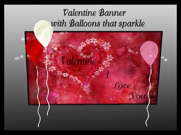 ~I Love You Valentine Banner