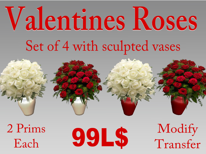 VALENTINES ROSES IN VASE GIFT SET