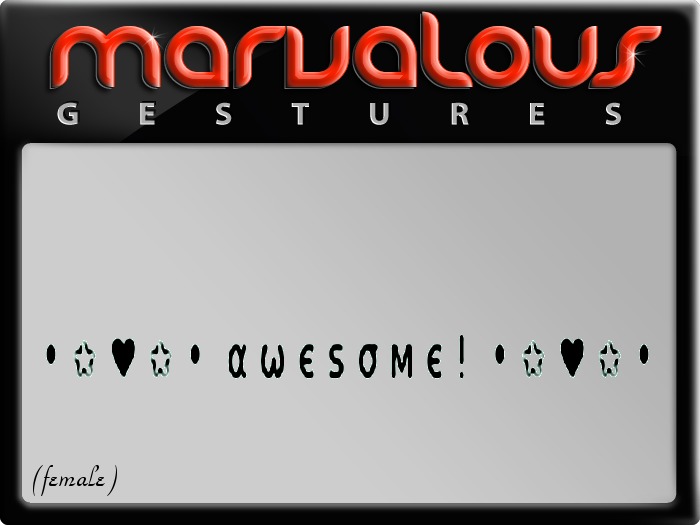 AWESOME! GESTURE (female)