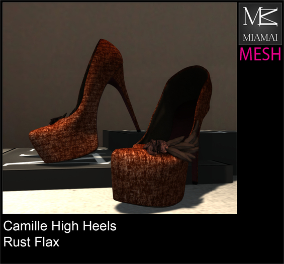 Miamai_Camille High Heels_Rust Flax
