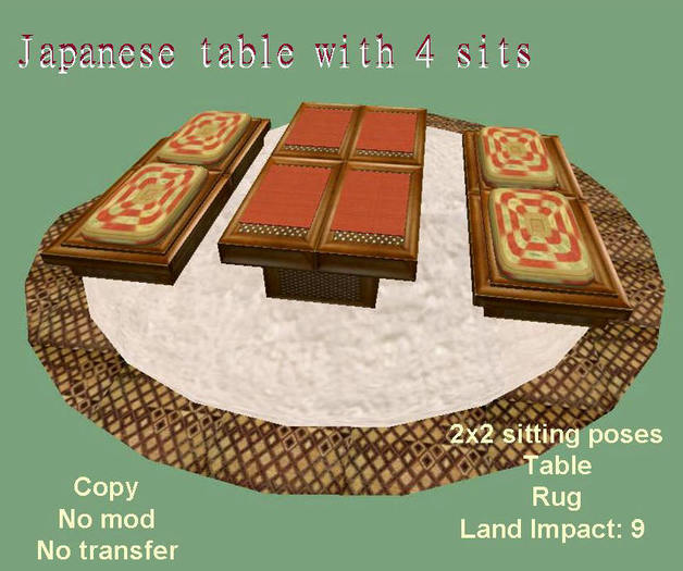 Sitting garniture Japan A 4poz. (Land Impact 9p) no mod