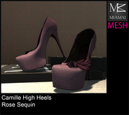 Miamai_Camille High Heels_Rose Sequin