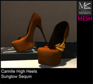 Miamai_Camille High Heels_Sungold Sequin