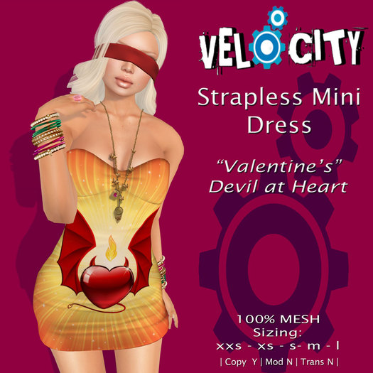 VELOCITY Valentine "Devil At Heart" Mini Dress