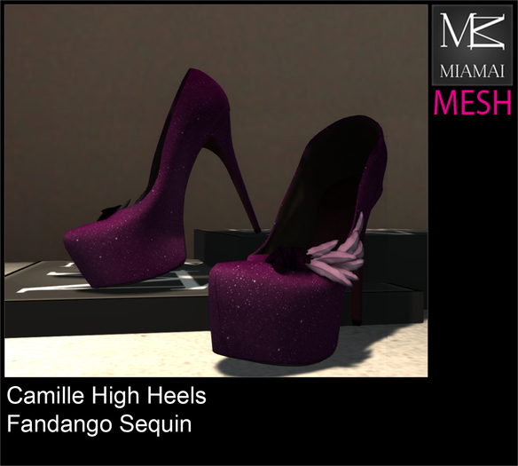 Miamai_Camille High Heels_Fandango Sequin
