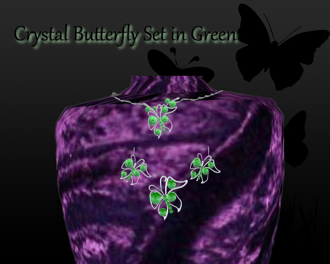 ~MS~ Crystal Jewerly Set Pale Green