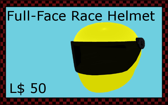 Full-Face Racing Helmet - Yellow (boxed)