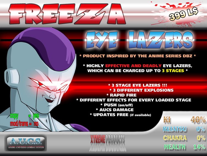 Freeza Eye Lazers 