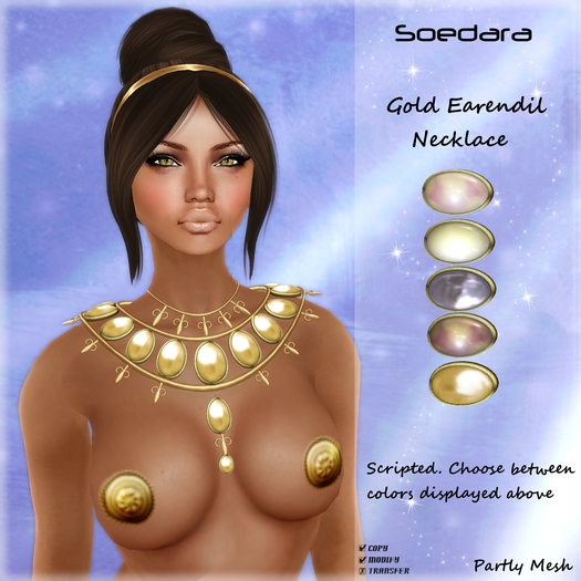 ~Soedara~ Gold Earendil Necklace Lights