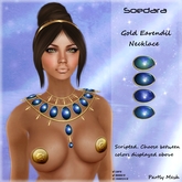 ~Soedara~ Gold Earendil Necklace Blue