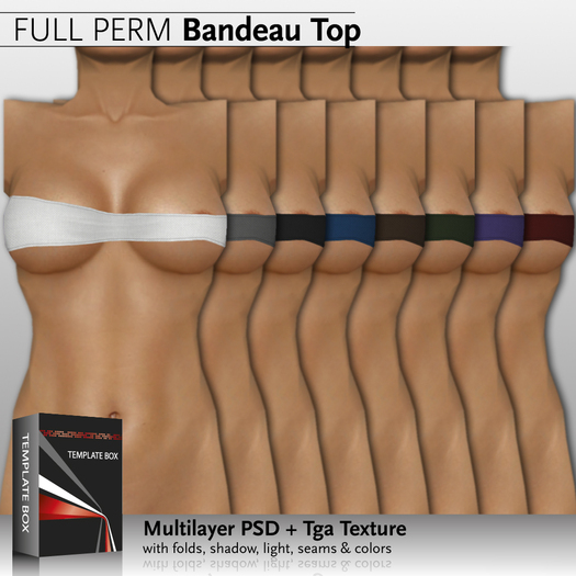 Template Box - Top Bandeau - 8 Couleurs