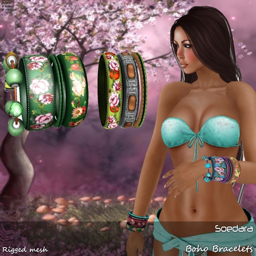 ~Soedara~ Boho Bracelets Greens