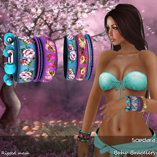~Soedara~ Boho Bracelets Purple Blue