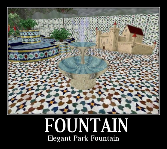 Elegant Park Fountain 5 prim
