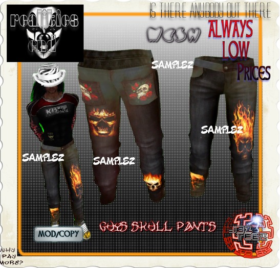 slx moon store box Mesh Skull Jeans