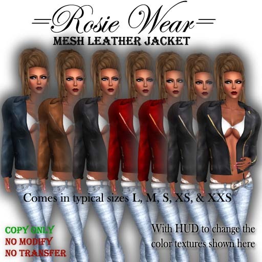 =Rosie Wear= Mesh Leather Jacket