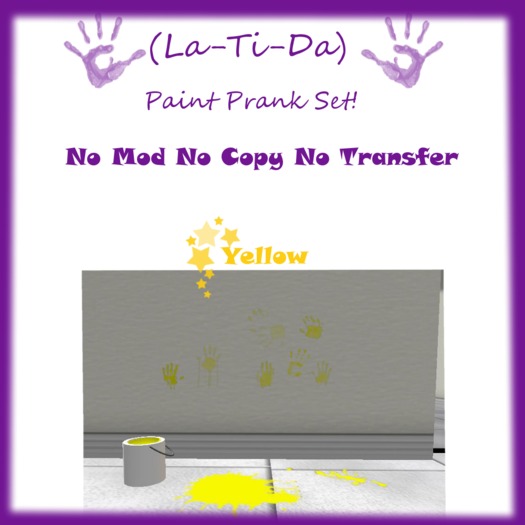 (La-Ti-Da) Paint Prank Set YELLOW