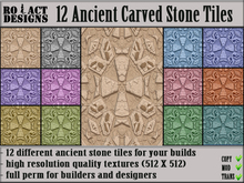 Ro!Act Designs 12 Ancient Carved Stone Tile Textures