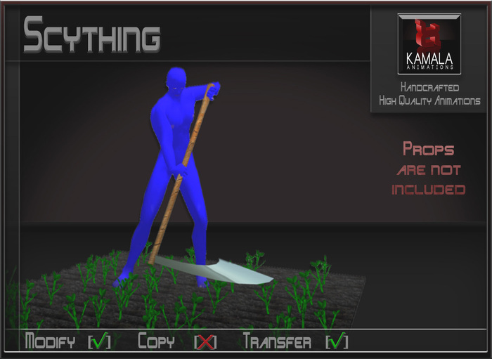 Chores Garden  *Scything* Transferable Poseball