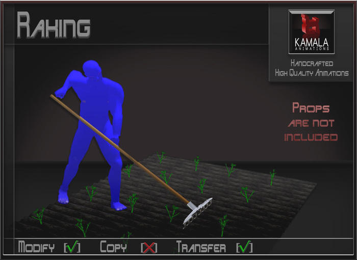 Chores Garden  *Raking* Transferable Poseball