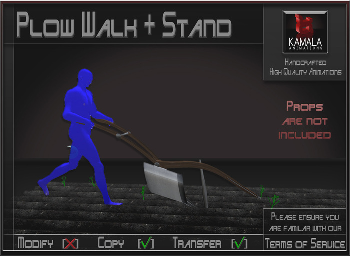 Chores Garden *Plow Walk + Stand* Animations for Builders