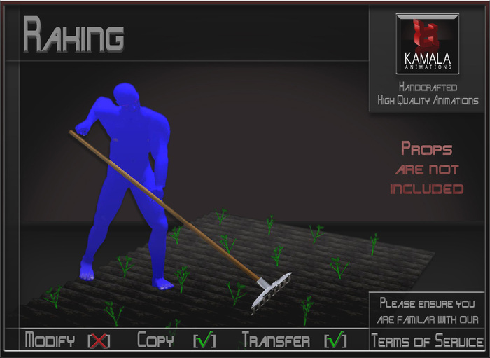 Chores Garden *Raking* Animations for Builders