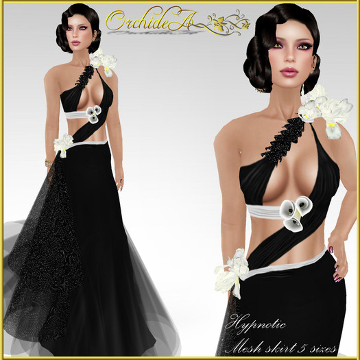 ** Orchidea**  Hypnotic black mesh