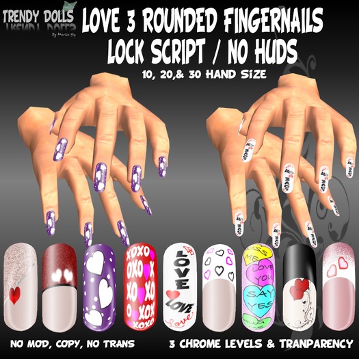 *:: TD::*Love Nails 3 Rounded