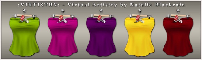 :VIRTISTRY: Drawstring Tube Tops (Color Pack 2)