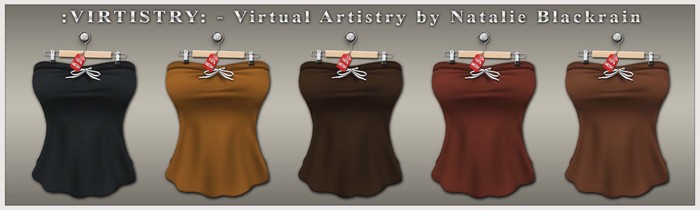 :VIRTISTRY: Drawstring Tube Tops (Color Pack 5)