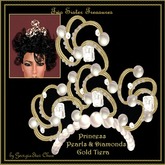 TST Princess Dress Pearls & Diamonds Gold Tiara