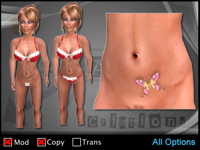 ZAW - Tattoo Butterfly Pelvis Z1