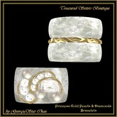 TST Princess Pearls & Diamonds Gold Bracelets
