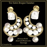 TST Princess Pearls & Diamonds Gold Earrings