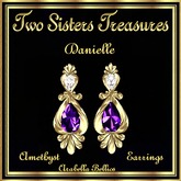 TST - DANIELLE AMETHYST EARRINGS YG
